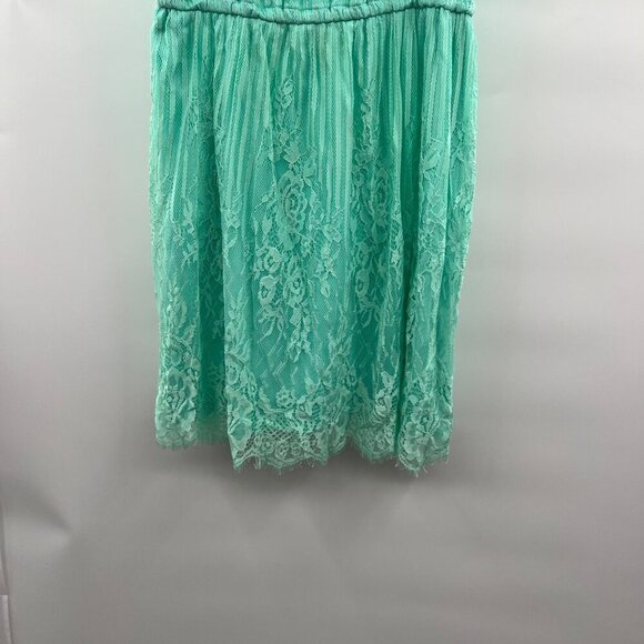 Xhilaration Women's Lace Sleeveless A-Line Dress Green Size Medium Above Knee - Picture 5 of 9